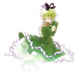 dress ghost_tail green_dress green_hair hat short_hair six_(fnrptal1010) sleeping sleeping_upright soga_no_tojiko solo tate_eboshi touhou 