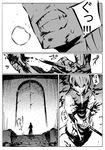  blood chomoran comic doujinshi greyscale highres monochrome scan shiki_eiki touhou translated 