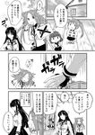  bad_id bad_pixiv_id bangs comic ensinen fairy_(kantai_collection) greyscale hiyou_(kantai_collection) jun'you_(kantai_collection) kantai_collection long_hair monochrome multiple_girls translated uniform 