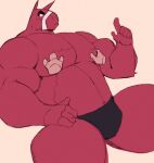 2022 animate_inanimate anthro big_pecs blush blush_lines camelid clothed clothing disembodied_hand epic_games fortnite fur hand_on_pecs hi_res living_pinata llama lt._john_llama male mammal muscular muscular_anthro muscular_arms muscular_male pecs pinata pink_body pink_fur solo thick_thighs tkckid tufted_fur underwear underwear_only