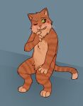 absurd_res anthro bodily_fluids domestic_cat dreamworks felid feline felis fenecoou feral flushed fur green_eyes hi_res looking_away male mammal orange_body orange_fur puss_in_boots_(character) puss_in_boots_(dreamworks) simple_background sitting smile solo solo_focus sweat sweatdrop