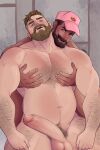  2boys arm_hair bara baseball_cap beard belly brown_hair bulge completely_nude coral_island couple cowboy_shot dark-skinned_male dark_skin diz_(thediomedez) erection erection_under_clothes facial_hair full_beard grabbing grabbing_from_behind hairy hat head_on_another&#039;s_shoulder head_tilt large_pectorals large_penis male_focus male_pubic_hair mark_(coral_island) mole mole_under_eye multiple_boys muscular muscular_male navel navel_hair nipples nude pectoral_grab pectorals penis pink_headwear plump protagonist_(coral_island) pubic_hair second-party_source short_hair smile solo_focus sparse_chest_hair stomach thick_arm_hair thick_beard thick_leg_hair thick_navel_hair thick_thighs thighs wickedsturdy yaoi 