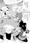  animal_ears backpack bad_id bad_pixiv_id bag bowl check_translation chopsticks comic eating food fox_ears fox_tail fuantei greyscale hat kitashirakawa_chiyuri maribel_hearn monochrome multiple_girls multiple_tails neckerchief no_hat no_headwear pantyhose rice rice_bowl seiza sitting smile soup table tail tempura touhou translated translation_request turtleneck usami_renko yakumo_ran 