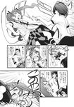  chado comic doujinshi greyscale highres himekaidou_hatate monochrome multiple_girls scan shameimaru_aya touhou translated 