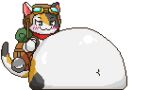 ambiguous_gender animated anthro belly belly_expansion belly_inflation belly_squish big_belly calico_cat clothing digital_media_(artwork) domestic_cat duo expansion explorer_cat_(tribal_hunter) exposed_fur exposed_tummy eyewear felid feline felis fur glasses happy_pred humanoid inflation low_res mammal navel open_mouth pixel_(artwork) pixel_animation rumbling_stomach short_playtime simple_background size_difference soft_vore squirming squish struggling thegreatanda2 tribal_hunter unknown_prey vore