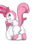 absurd_res after_vore ambiguous_gender ambiguous_prey butt digestion female female_pred hi_res lagomorph leporid licking licking_lips looking_back mammal palworld poisonsneksoffie rabbit rear_view ribbunny smile smirk solo tongue tongue_out vore