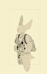 anthro armor backpack bullet clothing gloves gun handwear hi_res humanoid lagomorph leporid male mammal military rabbit ranged_weapon resrabbutt shaded simple_background simple_shading solo weapon