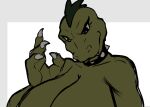 2024 anthro big_breasts breasts collar crossgender divine_wine female godzilla godzilla_(series) hanna-barbera lizard nude redraw reptile scalie screencap_redraw solo spiked_collar spikes toho