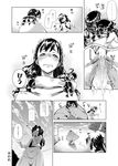  :&lt; bad_id bad_pixiv_id balloon cloud comic crying finger_in_mouth from_below greyscale hair_over_one_eye highres imae_megumi kuroki_tomoko monochrome multiple_girls necktie pee peeing peeing_self school_uniform sweat sweatdrop tears tennjou_mukyuu translated watashi_ga_motenai_no_wa_dou_kangaetemo_omaera_ga_warui! wide-eyed yuri 