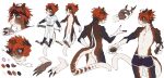 5_fingers anthro biped brown_body brown_fur claws clothed clothing color_swatch countershade_fur countershade_neck countershade_torso countershading eyebrows fingers fur hair hi_res male mammal model_sheet ruby_(viskasunya) simple_background solo tail viskasunya white_background