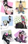  absurdres ahoge akamatsu_kaede amami_rantaro angel_wings animal_ear_headwear animal_ears antenna_hair arm_belt arm_on_shoulder armband arrow_(projectile) backpack bag ball bandaged_hand bandages bare_arms bare_pectorals bare_shoulders barefoot beanie belt black_belt black_collar black_corset black_eyes black_footwear black_gloves black_hair black_hat black_jacket black_pants black_scarf black_skirt black_sleeves black_vest blazer blonde_hair blood blood_on_clothes blood_trail blue_eyes blue_hair blue_pants blue_pantyhose blue_shirt blue_sleeves boots bow brown-framed_eyewear brown_hair brown_jacket brown_necktie brown_skirt brown_sleeves buttons cabbie_hat cat_ears chabashira_tenko chain checkered_clothes checkered_scarf chest_belt clenched_teeth closed_eyes closed_mouth collar collared_jacket corset crawling cropped_jacket crucifixion crying crying_with_eyes_open danganronpa_(series) danganronpa_v3:_killing_harmony dark-skinned_female dark-skinned_male dark_skin denim denim_shorts double-breasted evil_smile expressionless eyelashes eyes_visible_through_hair fake_animal_ears finger_to_own_chin frilled_vest frills gakuran genderswap genderswap_(ftm) genderswap_(mtf) gloves goggles goggles_on_head gokuhara_gonta green_eyes green_hair green_jacket grey_shirt grey_shorts hair_between_eyes hair_bow hair_over_eyes hair_over_face hair_over_one_eye hair_spread_out halo harukawa_maki hat head-mounted_display high_collar high_heel_boots high_heels highres holding holding_goggles holding_hands holding_tennis_racket hood hood_down hooded_jacket hoshi_ryoma imoni_(1110) injury interlocked_fingers iruma_miu jacket jewelry knee_boots kneeling lap_pillow leaning_forward leather leather_jacket leg_belt long_hair long_skirt long_sleeves looking_at_another lying magic_circle medium_hair miniskirt momota_kaito motion_lines multiple_belts murder navel necktie nervous_sweating no_headwear o-ring o-ring_belt oma_kokichi on_back on_side open_clothes open_jacket open_mouth orange_necktie outline outstretched_arms own_hands_clasped own_hands_together paintbrush pants pantyhose parted_bangs pectoral_cleavage pectorals pendant pink_belt pink_blood pink_jacket pink_pants pink_sleeves pink_vest pinstripe_jacket pinstripe_pattern pinstripe_skirt pleated_skirt pool_of_blood praying purple_hair purple_jacket purple_necktie purple_pants purple_skirt purple_sleeves reaching red_armband red_jacket red_sleeves ribbon role_reversal rope round_eyewear saihara_shuichi sailor_collar scarf school_uniform shaded_face shinguji_korekiyo shirogane_tsumugi shirt short_hair shorts skirt sleeveless sleeveless_shirt slippers smile smirk smoking spoilers starry_sky_print straight_hair streaming_tears striped_clothes striped_pants striped_shirt sweat tank_top tearing_up tears teeth third-party_source toes tojo_kirumi torn_clothes torn_shirt two-tone_pants two-tone_scarf v-neck vertical-striped_sleeves very_long_hair vest wet white_bag white_bow white_hair white_outline white_ribbon white_sailor_collar white_scarf white_shirt white_sleeves white_tank_top wide-eyed wings yellow_eyes yellow_jacket yellow_sleeves yonaga_angie 