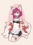 2024 anthro blush clothed clothing digital_drawing_(artwork) digital_media_(artwork) felid feline female fully_clothed hi_res looking_at_viewer maid_uniform mammal midriff navel simple_background solo uniform yshanii