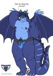 absurd_res anthro barazoku belly belly_scales blue_body blue_eyes bulge christopher_wyvern claws clothed clothing come_here dialogue dragon flirting hand_behind_head hi_res jockstrap jockstrap_only lace laced_clothing laced_jockstrap laced_underwear male markings marvolk membrane_(anatomy) membranous_wings musclegut muscular mythological_creature mythological_scalie mythology nipple_fetish nipple_piercing nipples partially_clothed pecs piercing pubes scales scalie slightly_chubby slightly_chubby_male solo tail tail_markings tail_tuft thick_thighs tongue tongue_out topless tuft underwear underwear_only untied wing_claws wings