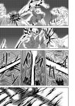  blood comic flandre_scarlet gem greyscale hat laevatein monochrome monster silent_comic touhou wings yokochou 