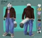absurd_res arctic_fox canid canine clothed clothing footwear fox fur hi_res male mammal refference refseet shoes silas solo true_fox white white_body white_fur