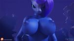 3d_(artwork) 3d_animation animated anthro anthrofied areola blue_body blue_eyes blue_fur blue_hair blue_theme bouncing_breasts breasts digital_media_(artwork) eqamrd equid equine first_person_view friendship_is_magic fur hair hasbro horn looking_at_viewer mammal my_little_pony mythological_creature mythological_equine mythology nipples princess_luna_(mlp) unicorn