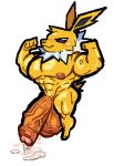 2024 3_toes abs anthro balls big_balls big_penis bodily_fluids cum cum_drip cum_dripping_from_penis cum_on_ground cum_string darkened_genitalia dripping eeveelution feet flaccid flexing flexing_bicep flexing_both_biceps flexing_muscles foreskin fur generation_1_pokemon genital_fluids genitals glans huge_balls huge_penis hyper hyper_balls hyper_genitalia hyper_penis jolteon leaking_cum male mane milkvislon muscular muscular_anthro muscular_male navel nintendo nipples nude orange_nipples penis pink_glans pokemon pokemon_(species) purple_eyes simple_background solo standing thick_penis toes unretracted_foreskin vein veiny_penis white_background white_mane yellow_balls yellow_body yellow_foreskin yellow_fur yellow_penis