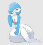 absurd_res ageplay big_diaper blush clothed clothing diaper diaper_only female gardevoir generation_3_pokemon hair hi_res huge_diaper humanoid infantilism kneeling looking_at_viewer nintendo not_furry octojo one_eye_obstructed pokemon pokemon_(species) red_eyes roleplay shiny_pokemon simple_background sitting_on_diaper smile solo topless touching_diaper white_diaper