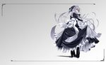  gray_hair long_hair maid red_eyes seifuku tagme 