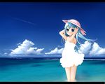  hatsune_miku landscape scenic sky summer_dress vocaloid 