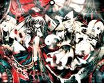  album_cover alice_margatroid bow cover hair_bow hakurei_reimu kei_(keigarou) kirisame_marisa multiple_girls redalice touhou yakumo_yukari 