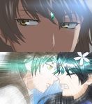  adam_blade crossover headbutt kiyama_harumi md5_mismatch multiple_girls namesake needless parody saten_(needless) saten_ruiko to_aru_kagaku_no_railgun to_aru_majutsu_no_index ww90055 