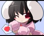  :3 animal_ears blush_stickers boxing_gloves bunny_ears heart inaba_tewi oka_(bananashoe) one_eye_closed solo touhou 