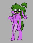  animated anthro equid equine green_hair hair hi_res horse male mammal nottoogud penis_tentacles pony purich_(purple_unknown) purple_body solo tentacles 
