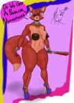  animatronic anklet anthro areola big_areola blood blood_on_face blood_on_hand blood_splatter bodily_fluids bracelet breasts canid canine ear_piercing ear_ring english_text eye_patch eyewear fangs female five_nights_at_freddy&#039;s fox foxy_(fnaf) furlyfe_redux genitals hi_res hook hook_hand huge_areola jewelry lips looking_at_viewer machete machine mammal melee_weapon necklace piercing pirate platform_footwear pussy red_fox ring_piercing robot scottgames solo teeth text thick_bottom_lip thick_thighs true_fox weapon 