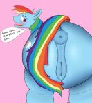  absurd_res anus big_butt blush butt butt_focus cutie_mark ears_up equid equine eyebrows eyelashes female friendship_is_magic genitals hair hasbro hi_res horse mammal mane mlp_g4 multicolored_hair multicolored_mane multicolored_tail my_little_pony open_mouth purple_eyes pussy rainbow_dash_(mlp) rainbow_hair rainbow_mane rainbow_tail rear_view signature signature_artist_name smile smiling_at_viewer solo tail tertia thick_thighs vaginal 