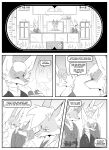  absurd_res ambiguous_gender anthro arctic_fox black_and_white canid canine charlotte_abe clothed clothing dermal_piercing dialogue ear_piercing female fox group hi_res inner_ear_fluff kifyun2 male mammal marble_fox mask monochrome piercing red_fox ren_yoshida simple_background speech_bubble text true_fox tuft 