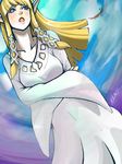  bad_id bad_pixiv_id bird blonde_hair blue_eyes blush dress hair_tubes link lock_&amp;_sticky loftwing long_hair pointy_ears princess_zelda solo the_legend_of_zelda the_legend_of_zelda:_skyward_sword white_dress 