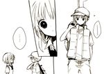  1girl anzu_(o6v6o) comic genderswap genderswap_(ftm) gumi gumiya hand_in_pocket hat monochrome short_hair vocaloid 