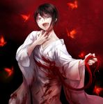  bad_id bad_pixiv_id blood broken broken_neck brown_hair bug butterfly crazy crazy_eyes fatal_frame fatal_frame_2 ghost grey_eyes insane insect japanese_clothes kimono koko_(oyasuminasai) kurosawa_sae obi open_mouth red_string sash short_hair solo string tears 