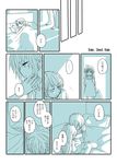  comic eerr long_hair mahou_shoujo_madoka_magica monochrome multiple_girls sakura_kyouko tomoe_mami translated 