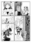  akemi_homura comic eerr greyscale gun kyubey long_hair magical_girl mahou_shoujo_madoka_magica monochrome multiple_girls pantyhose sakura_kyouko translation_request weapon 