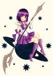  bishoujo_senshi_sailor_moon boots brooch choker circlet cross-laced_footwear elbow_gloves full_body glaive gloves high_heel_boots high_heels holding holding_spear holding_weapon jewelry knee_boots lace-up_boots neu_(5smey06) pleated_skirt polearm purple_eyes purple_footwear purple_hair purple_sailor_collar ribbon sailor_collar sailor_saturn sailor_senshi_uniform saturn short_hair silence_glaive skirt solo spear star star_choker tomoe_hotaru weapon white_gloves 