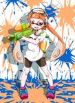  bad_id bad_pixiv_id bike_shorts blush_stickers domino_mask full_body headphones holding holding_weapon ink_tank_(splatoon) inkling long_hair looking_at_viewer mask open_mouth orange_eyes orange_hair paint_splatter pointy_ears shimo_(shimo_00) shirt shoes single_vertical_stripe smile sneakers solo splatoon_(series) splatoon_1 splattershot_(splatoon) super_soaker t-shirt tentacle_hair weapon 