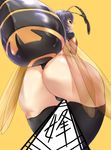  antennae ass bad_id bad_twitter_id bee_girl black_legwear insect_girl insect_wings monster_girl original short_hair solo thick_thighs thighs wings yu02j0 