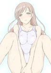  bad_id bad_pixiv_id blush breasts brown_eyes brown_hair covered_nipples idolmaster idolmaster_cinderella_girls idolmaster_cinderella_girls_starlight_stage kasumi_seiki large_breasts long_hair nitta_minami one-piece_swimsuit open_mouth see-through sketch smile solo swimsuit 