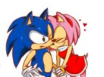  &lt;3 amy_rose anthro black_nose blue_fur blush clothing female fur gloves green_eyes hair hedgehog inkyfrog male mammal one_eye_closed pink_fur pink_hair pointy_ears short_hair simple_background smile sonic_(series) sonic_the_hedgehog unknown_artist video_games white_background wink 