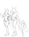  anna_the_sergal anthro aspeel breasts child cute female male monochrome sergal sketch small_breasts smile summer walking young 