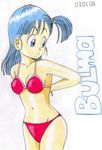  bikini bulma dragon_ball dragonball long_hair smile swimsuit worson2009 