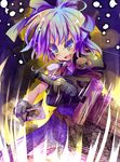  advent_cirno bad_id bad_pixiv_id blue_eyes blue_hair bow buster_sword cirno hair_bow open_mouth rarami solo sword touhou weapon 