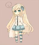  arisugawa_nanao blonde_hair blue_eyes buttons copyright_request hairband large_buttons long_hair long_sleeves skirt solo striped striped_legwear thighhighs 