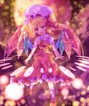  bad_id bad_pixiv_id blonde_hair flandre_scarlet hair_ribbon hat open_mouth rarami red_eyes ribbon solo touhou wings 