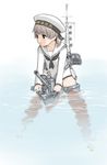  bad_id bad_pixiv_id black_eyes blush child copyright_request flat_chest hat imperial_japanese_navy innertube mecha_musume military military_hat military_uniform sailor sano_toshihide ship short_hair short_twintails silver_hair smile solo straddling twintails uniform wading water watercraft wet world_war_ii 