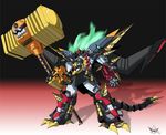  drill fusion genesic_gaogaigar goldion_hammer goldymarg gurren-lagann hammer highres if_they_mated king_kittan mecha no_humans spike_wible spiral_power sunglasses tengen_toppa_gurren_lagann wings yuusha_ou_gaogaigar yuusha_series 