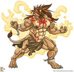  anthro feline furious lion male mammal muscular nipples solo 