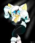  bat blue_eyes cleavage clothed clothing cosplay female hair mammal marvel mask rouge_the_bat solo sonic_(series) white_hair 